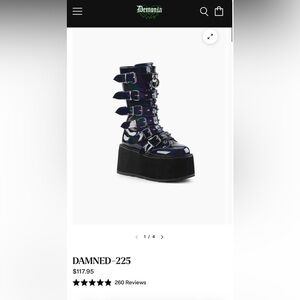 Demonia Black Multi-Buckle Platform Boots